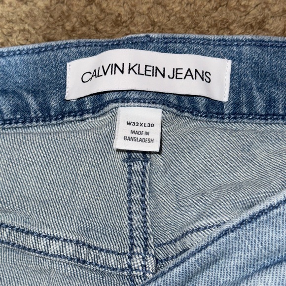 Calvin Klein Men’s 33x30 Light Wash Straight Jeans Excellent Condition - Picture 4 of 4